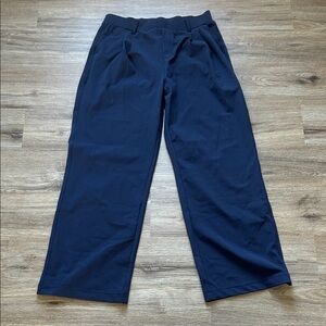 Navy Wide Leg Trousers